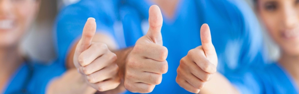 Thumbs Up Scrubs folks – Banner Size