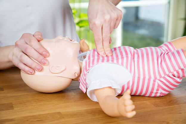 CPR baby manikin